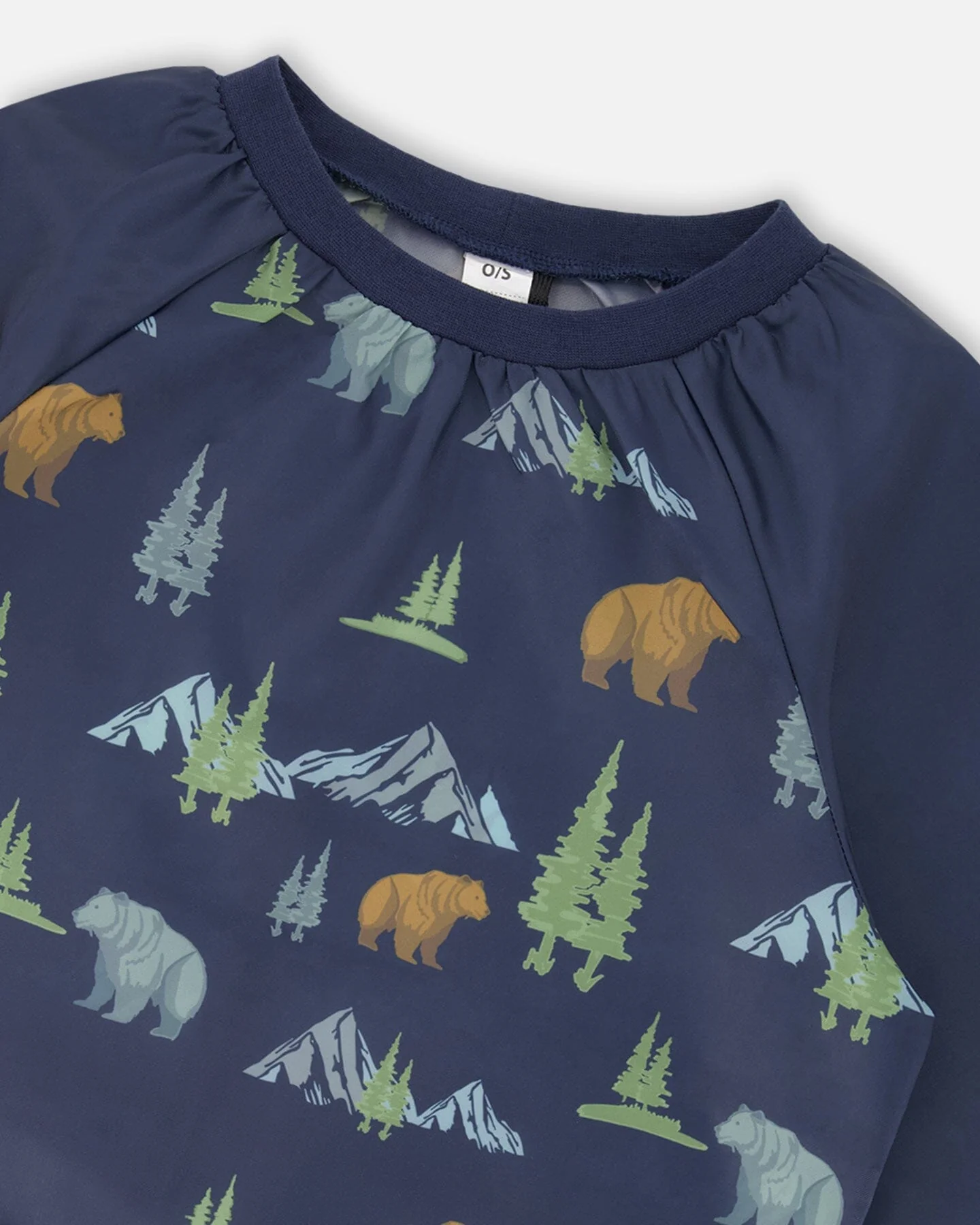 School Apron Navy Animal Print - Image 3