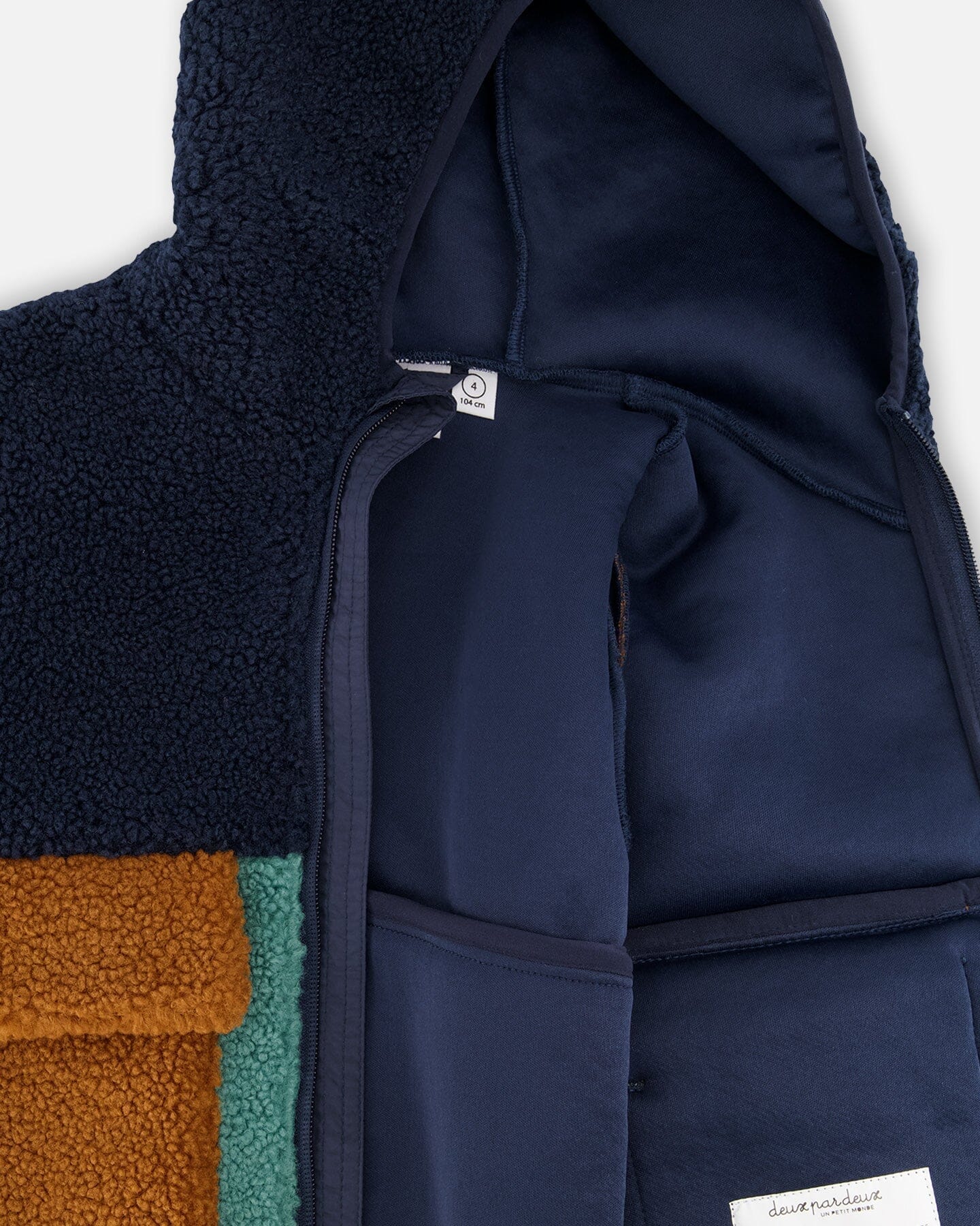 Sherpa Jacket Navy Colorblock - Image 7