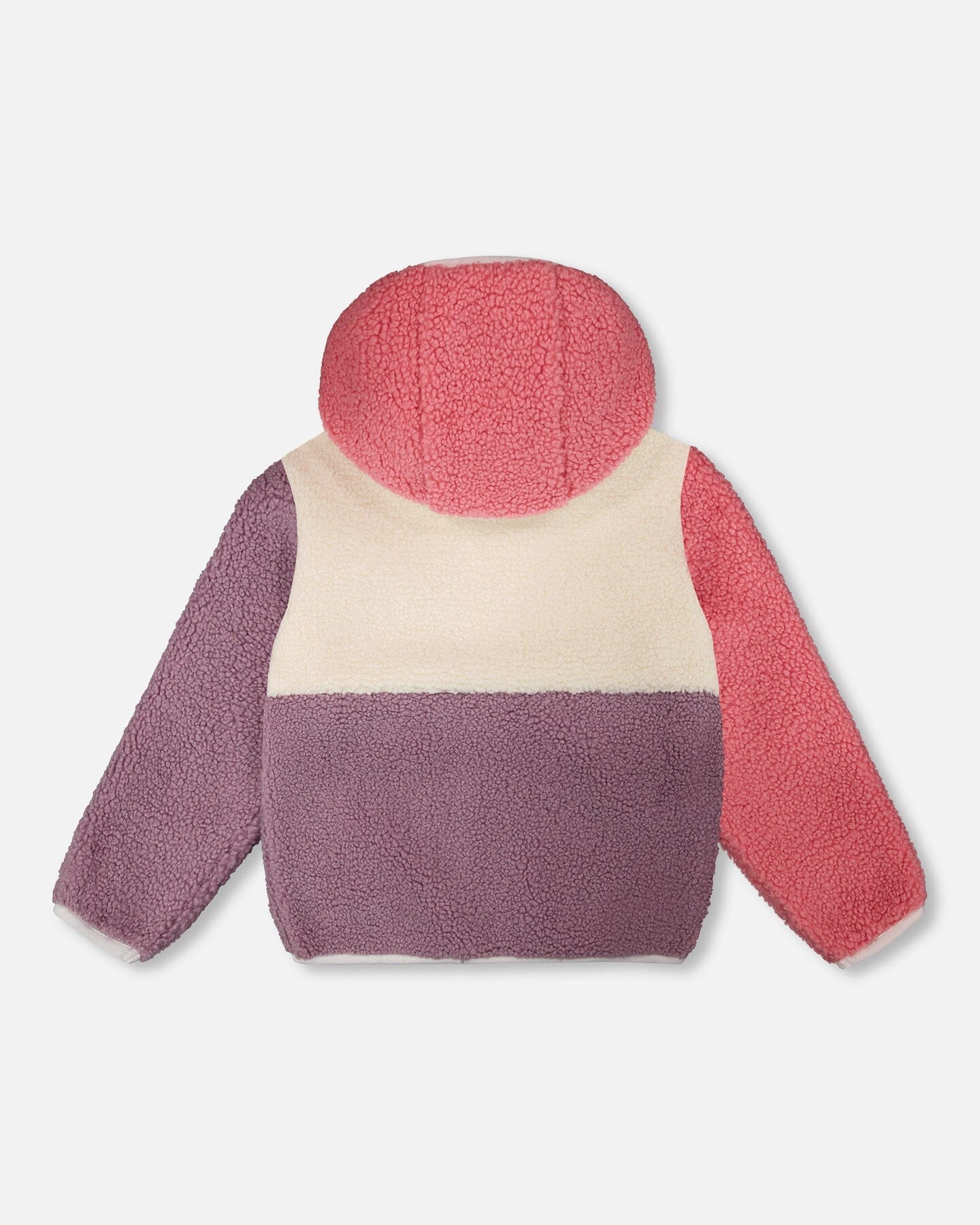 Sherpa Jacket Pink Colorblock - Image 3