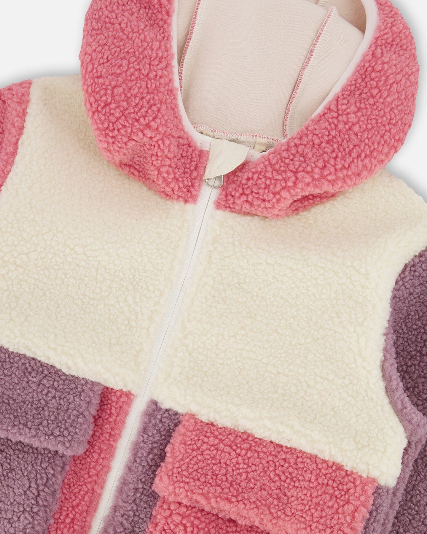 Sherpa Jacket Pink Colorblock - Image 5