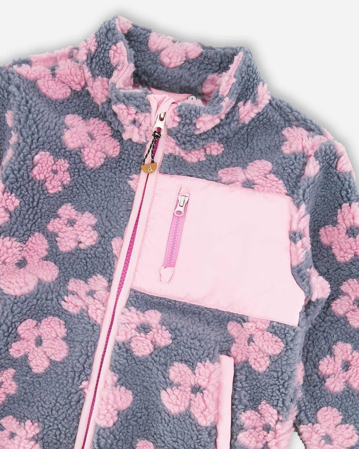 Sherpa Jacket Pink Flowers - Image 5