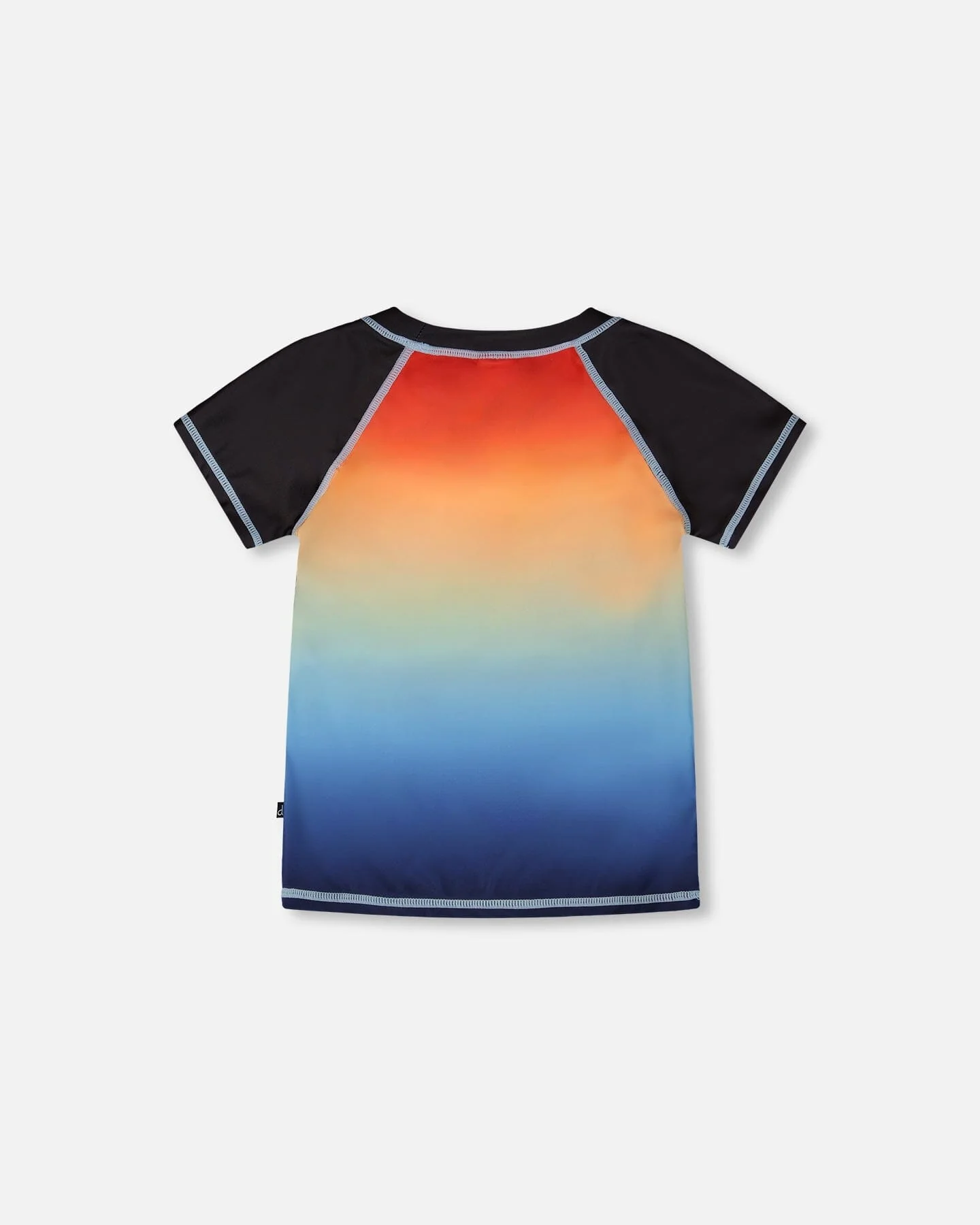 Short Sleeve Rashguard Blue And Orange Gradient - Image 4