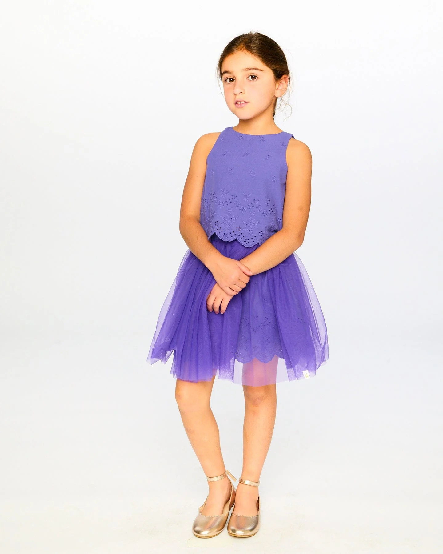 Sleeveless Top And Skirt Set Mauve - Image 2