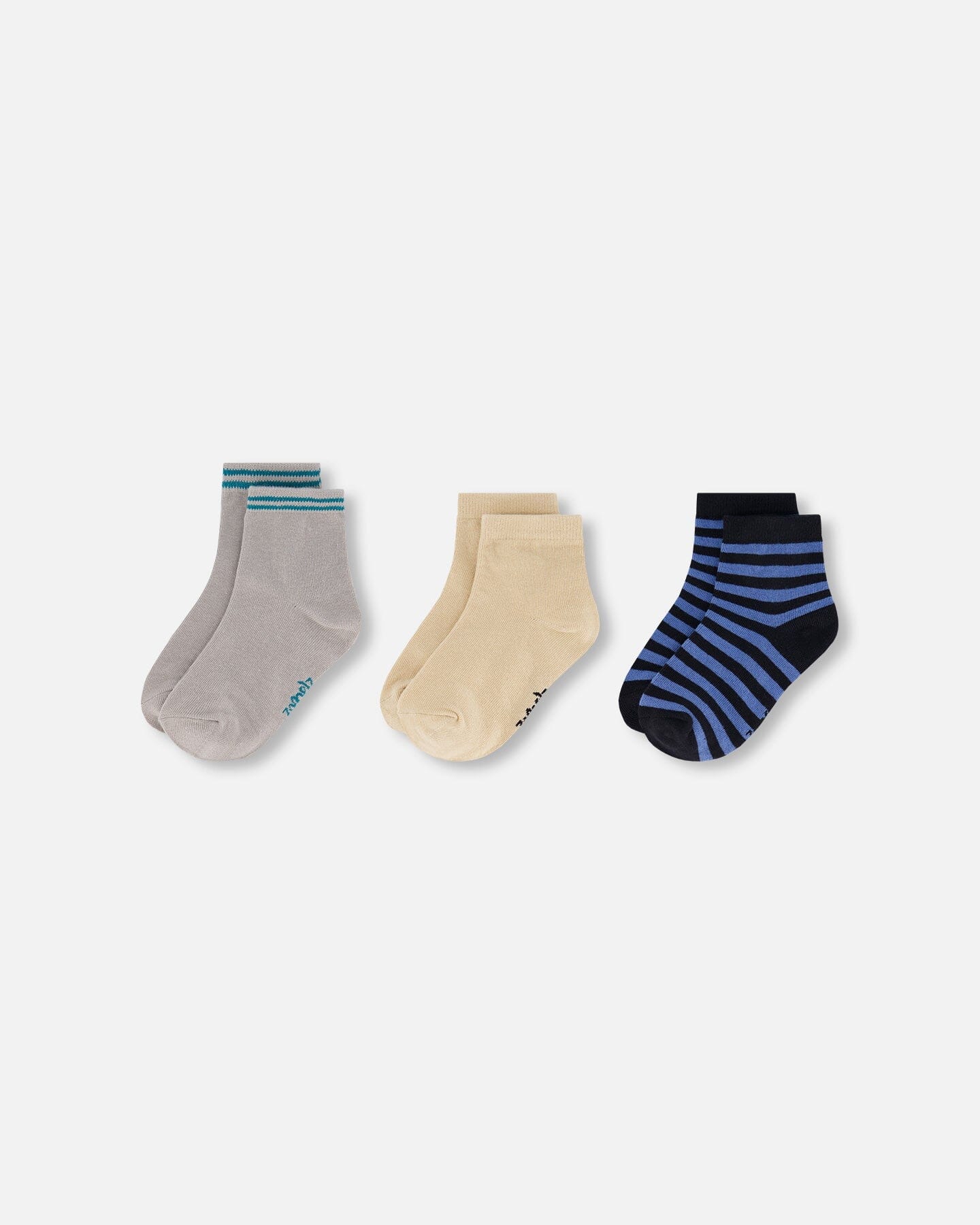Socks (3 Pairs) Set Striped Blue And Black - Image 2