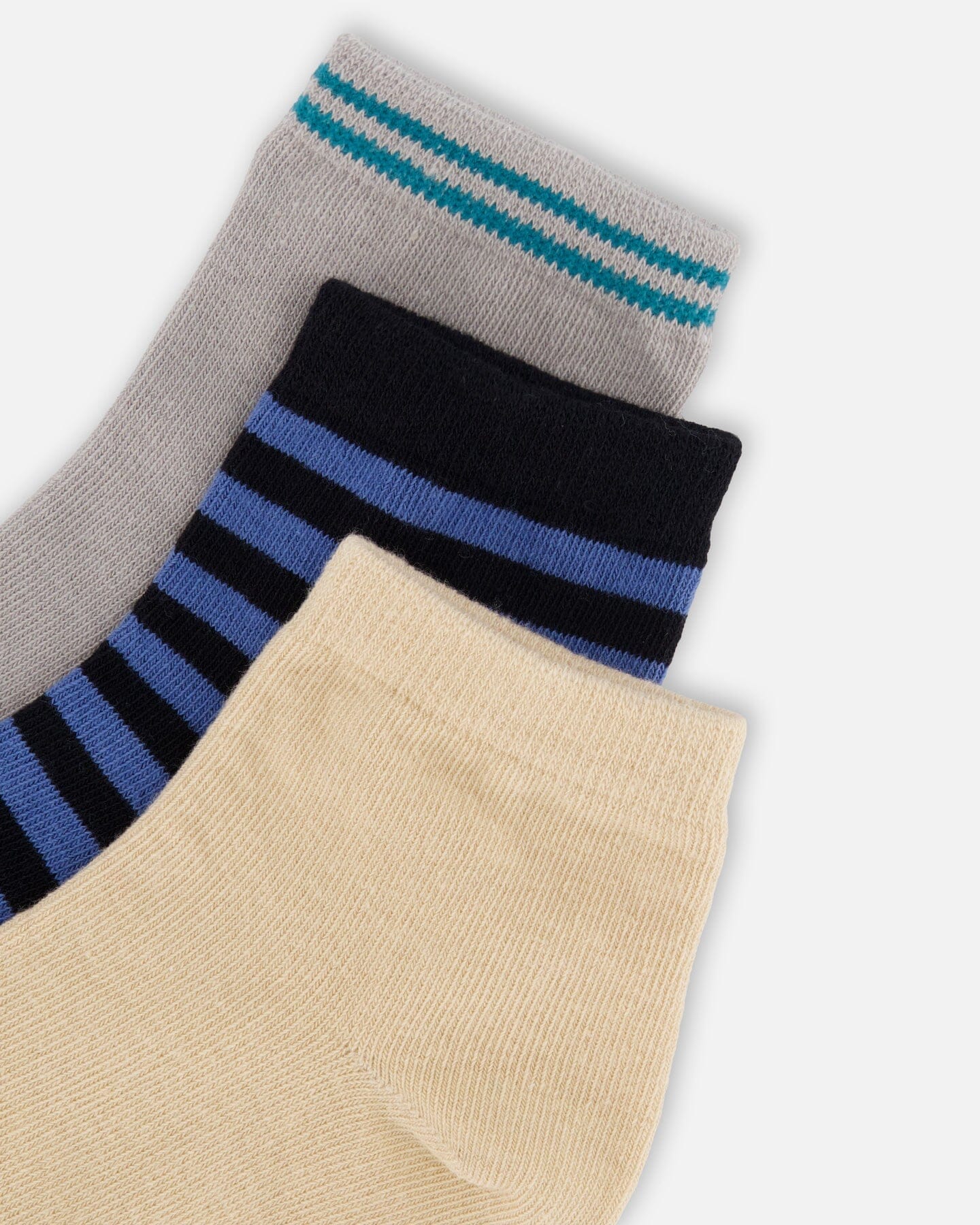 Socks (3 Pairs) Set Striped Blue And Black - Image 3