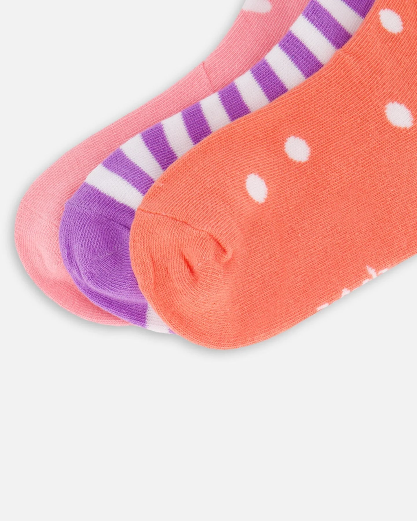 Socks (3 Pairs) Striped Mauve - Image 4