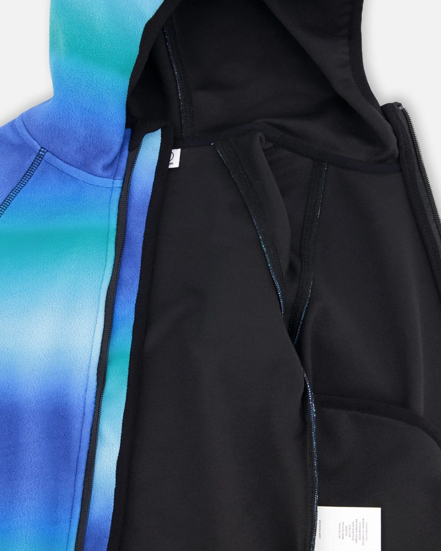Windfleece Jacket Blue To Black Gradient - Image 4