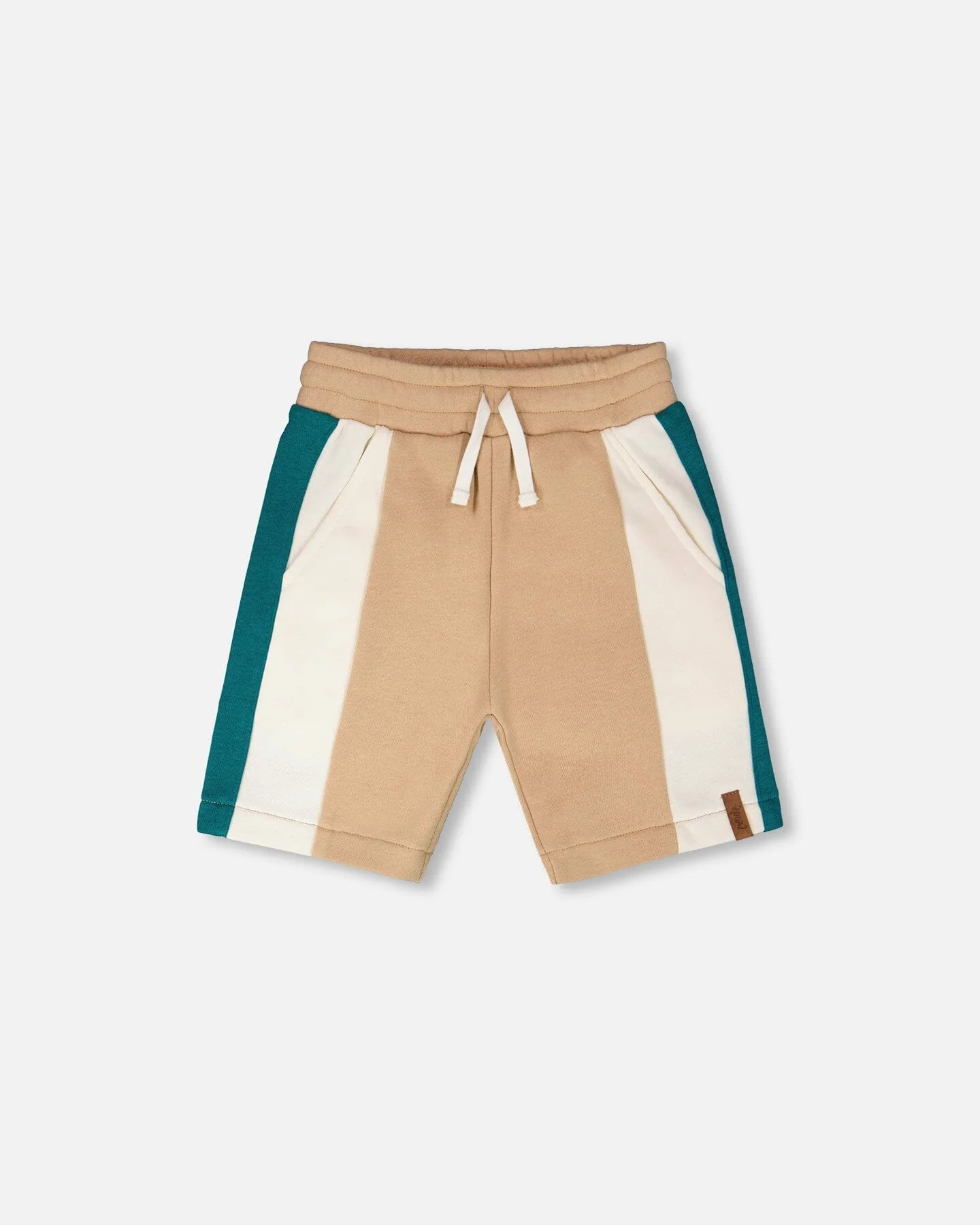 Sporty French Terry Shorts Beige