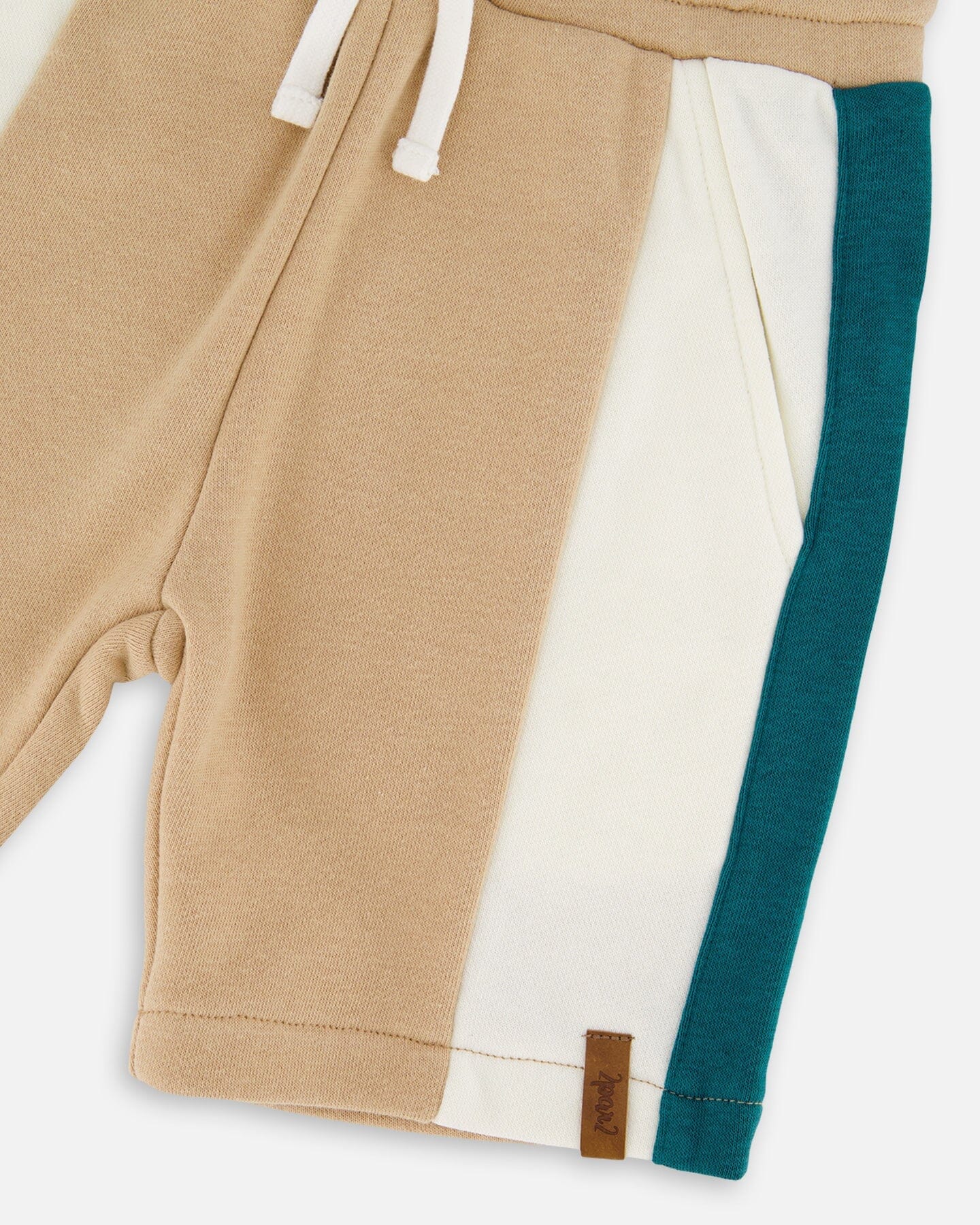 Sporty French Terry Shorts Beige - Image 5