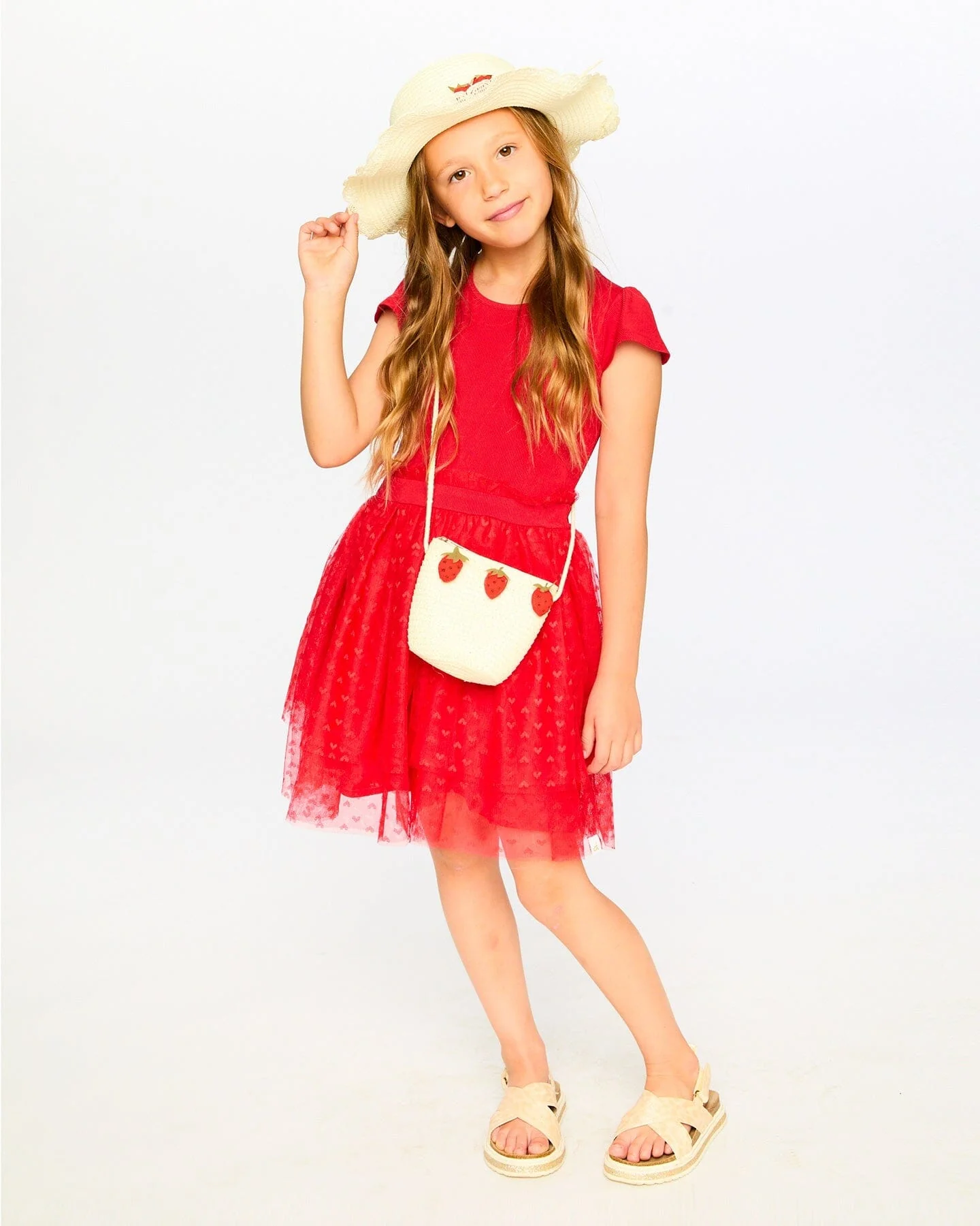 Strawberry Straw Purse Beige - Image 2