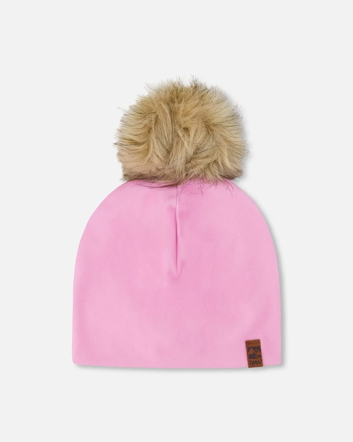 Stretch Jersey Hat Pink With Pompom