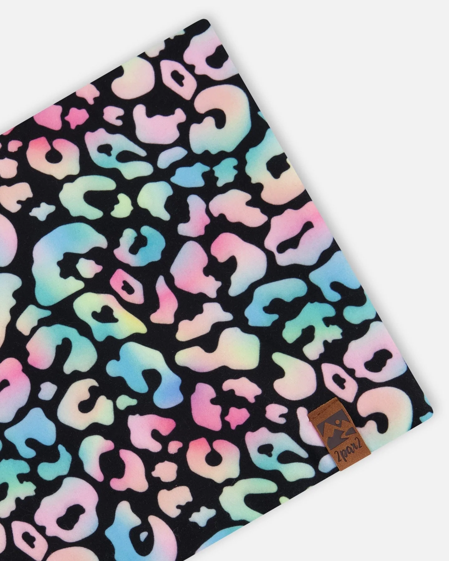 Stretch Jersey Neck Tube Black Animal Print - Image 4