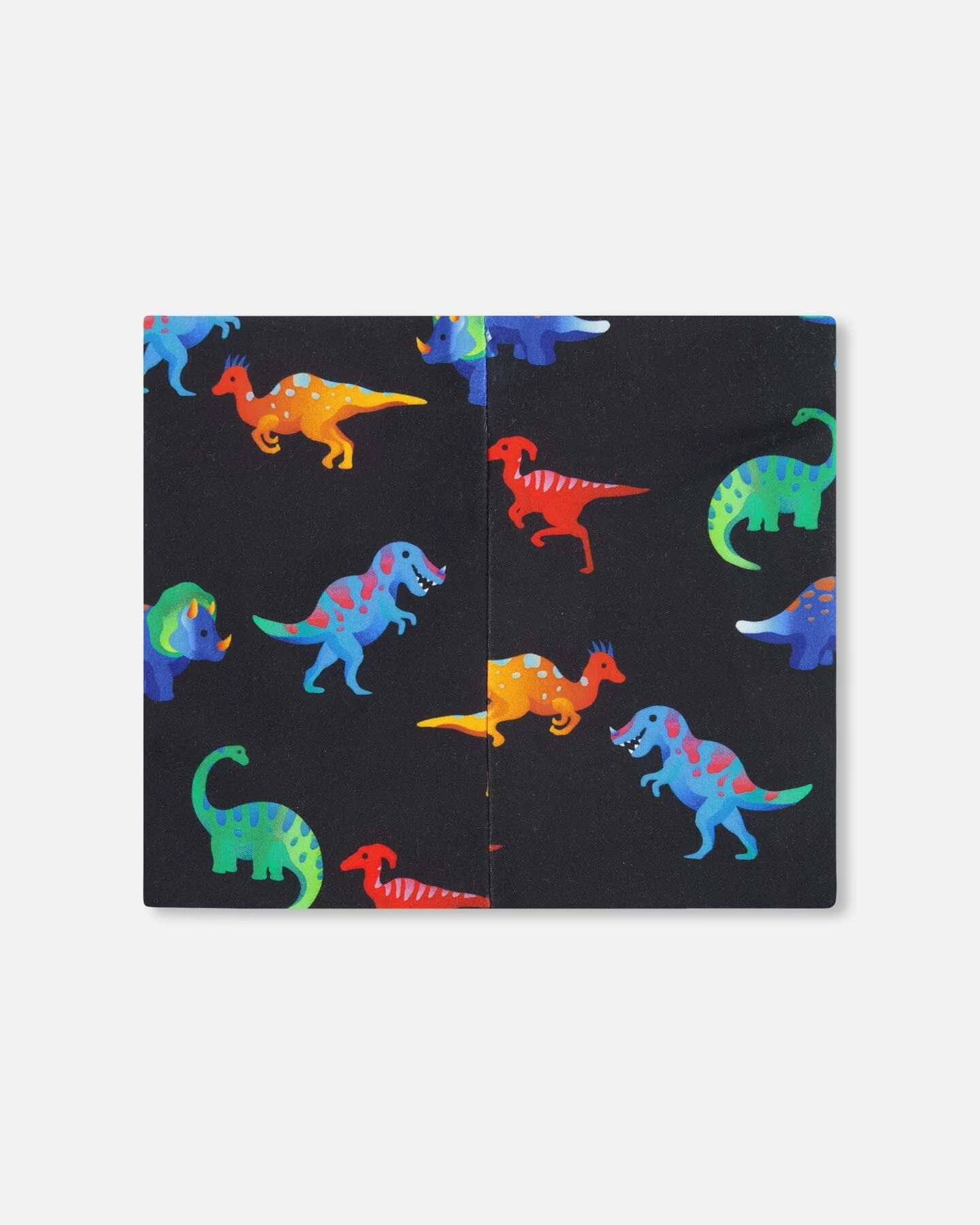 Stretch Jersey Neck Tube Black Dinosaur Print - Image 2