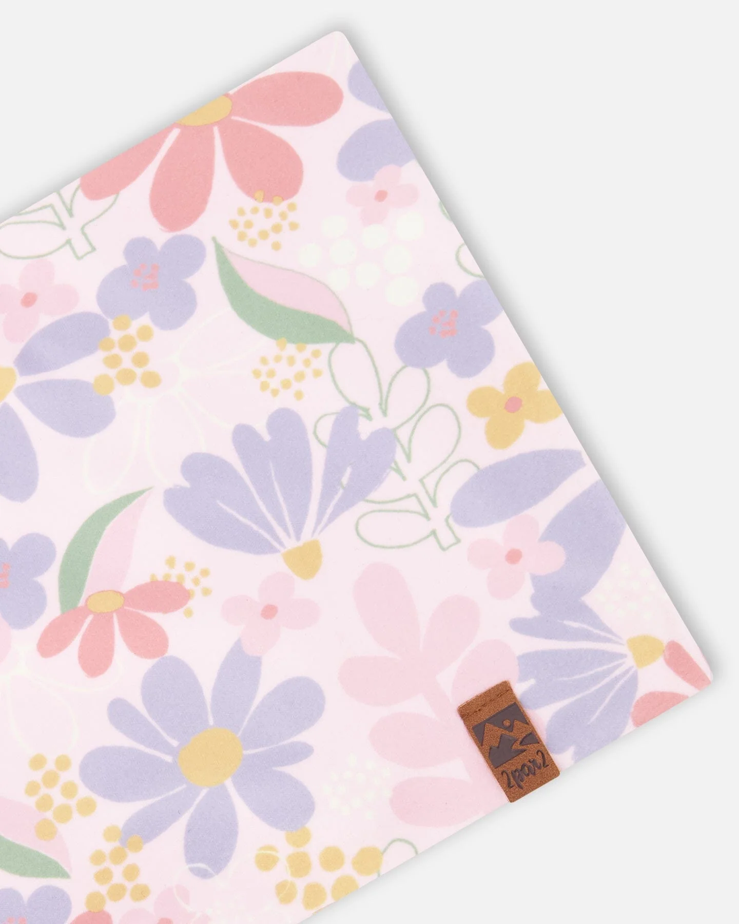 Stretch Jersey Neck Tube Pink Flower Print - Image 3
