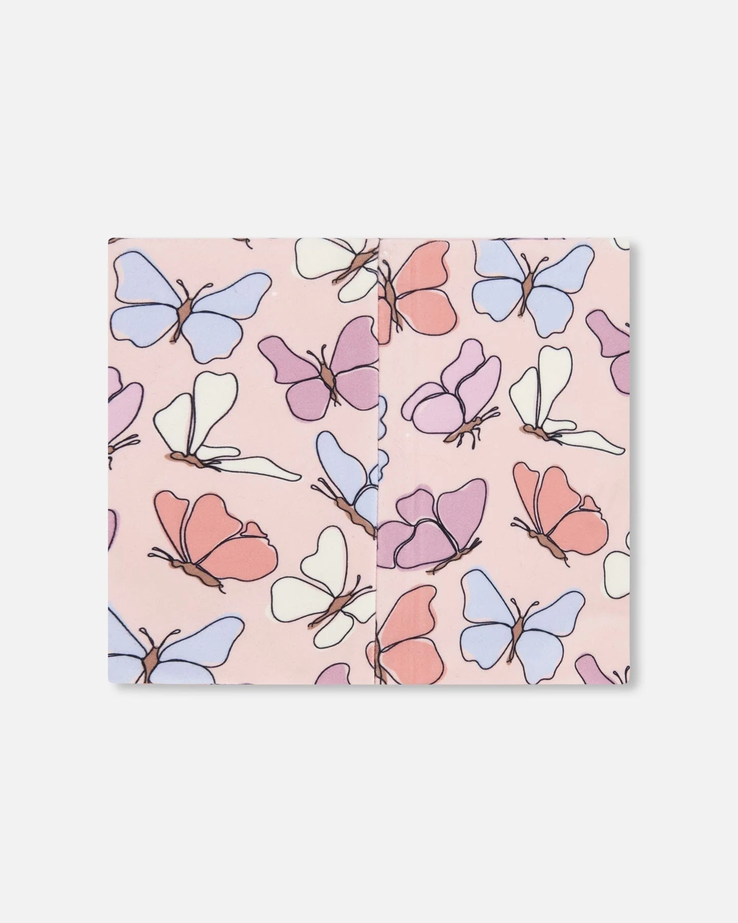 Stretch Jersey Neck Tube Pink Printed Butterflies - Image 2