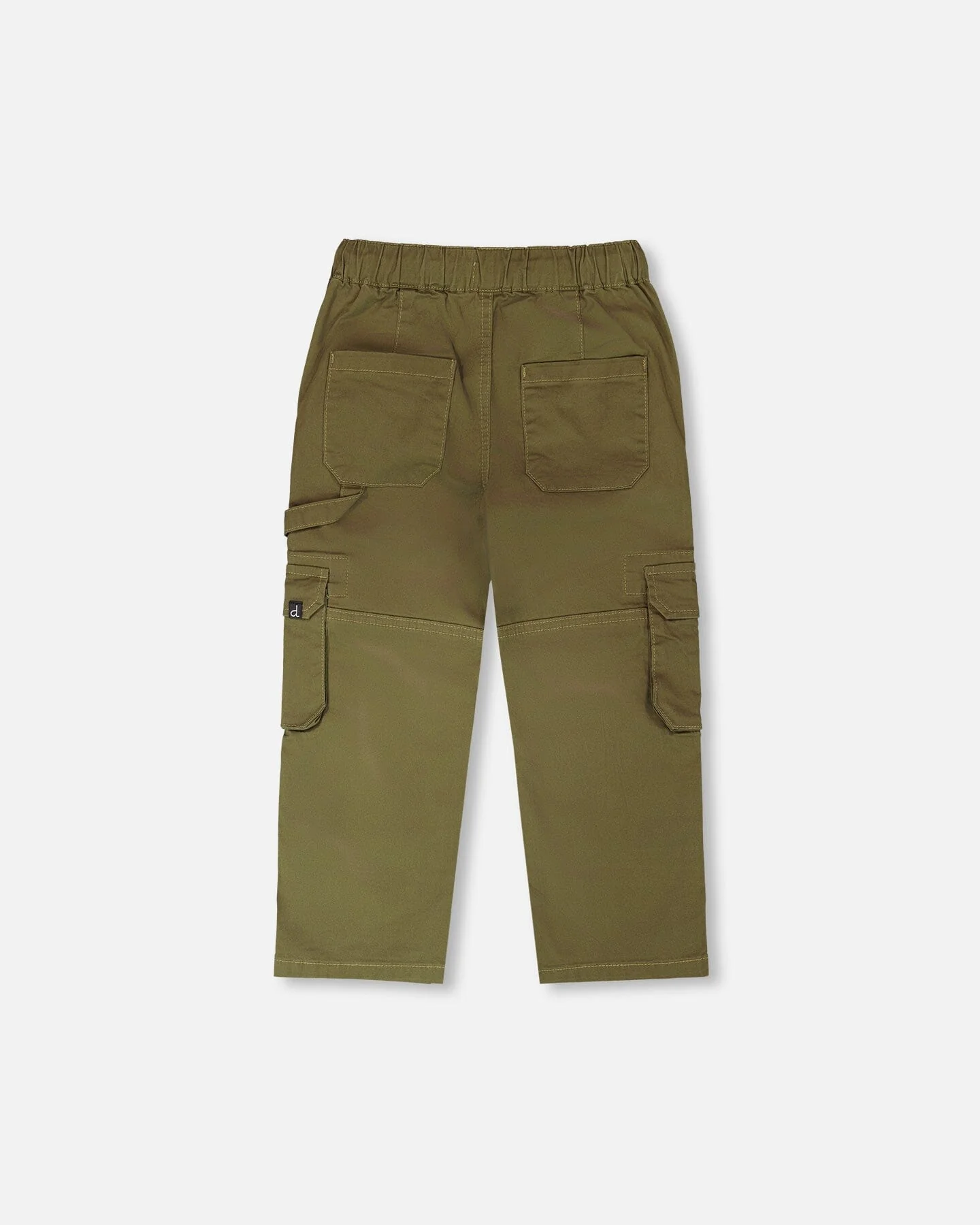Stretch Twill Carpenter Pants Dark Khaki Green - Image 3