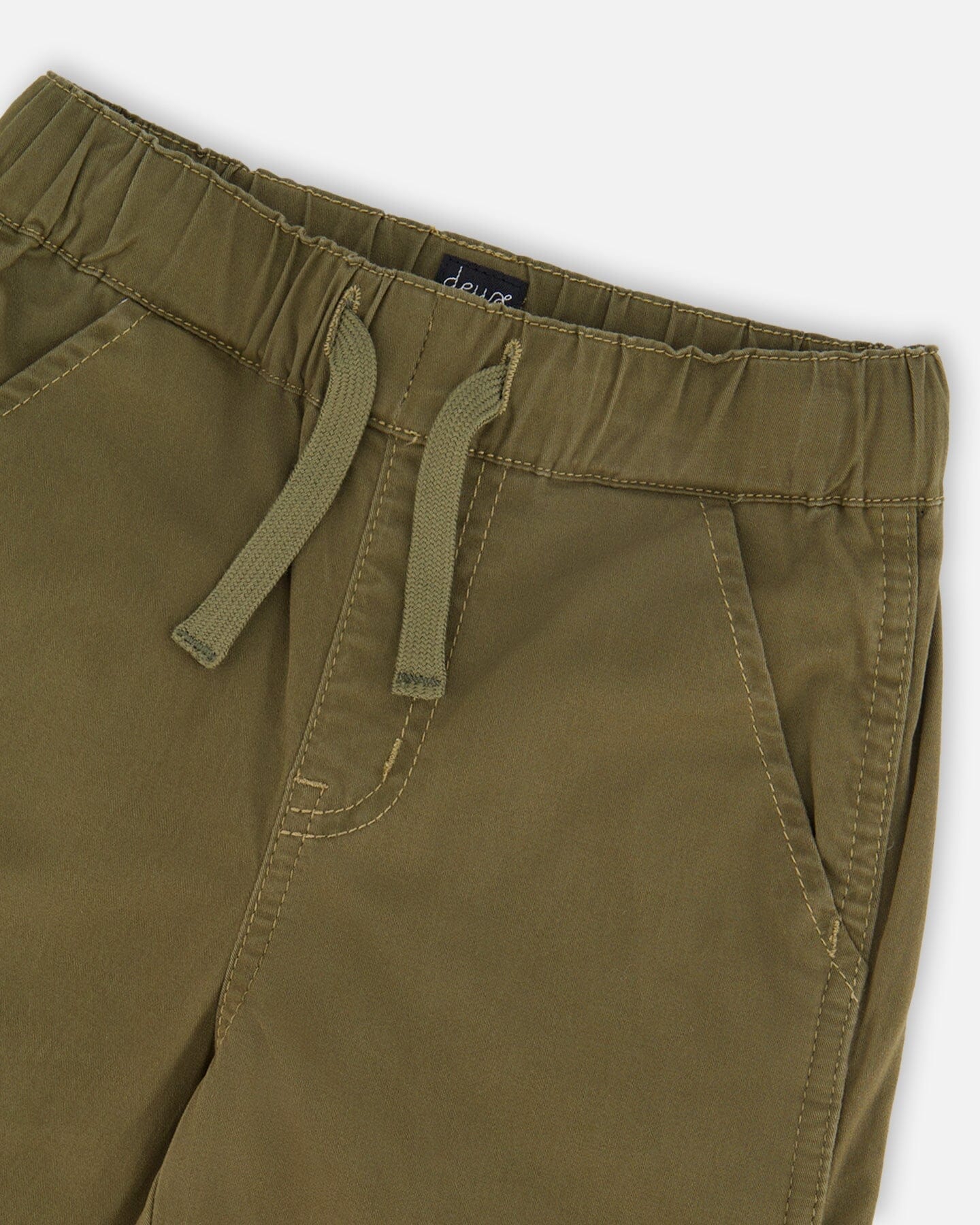 Stretch Twill Carpenter Pants Dark Khaki Green - Image 4