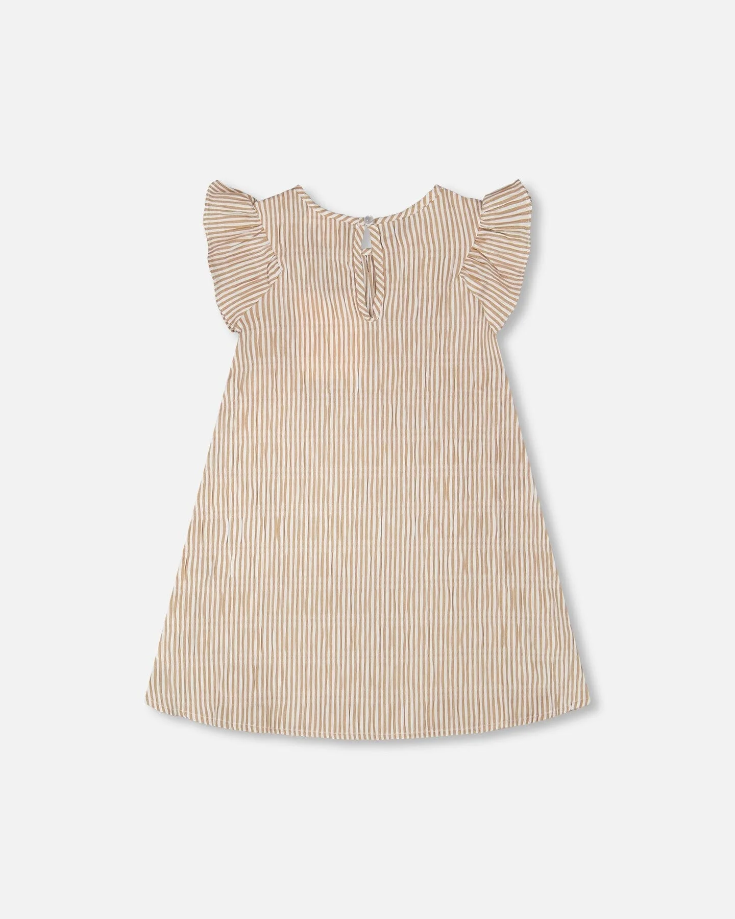 Striped Dress Off White And Sand - Image 3