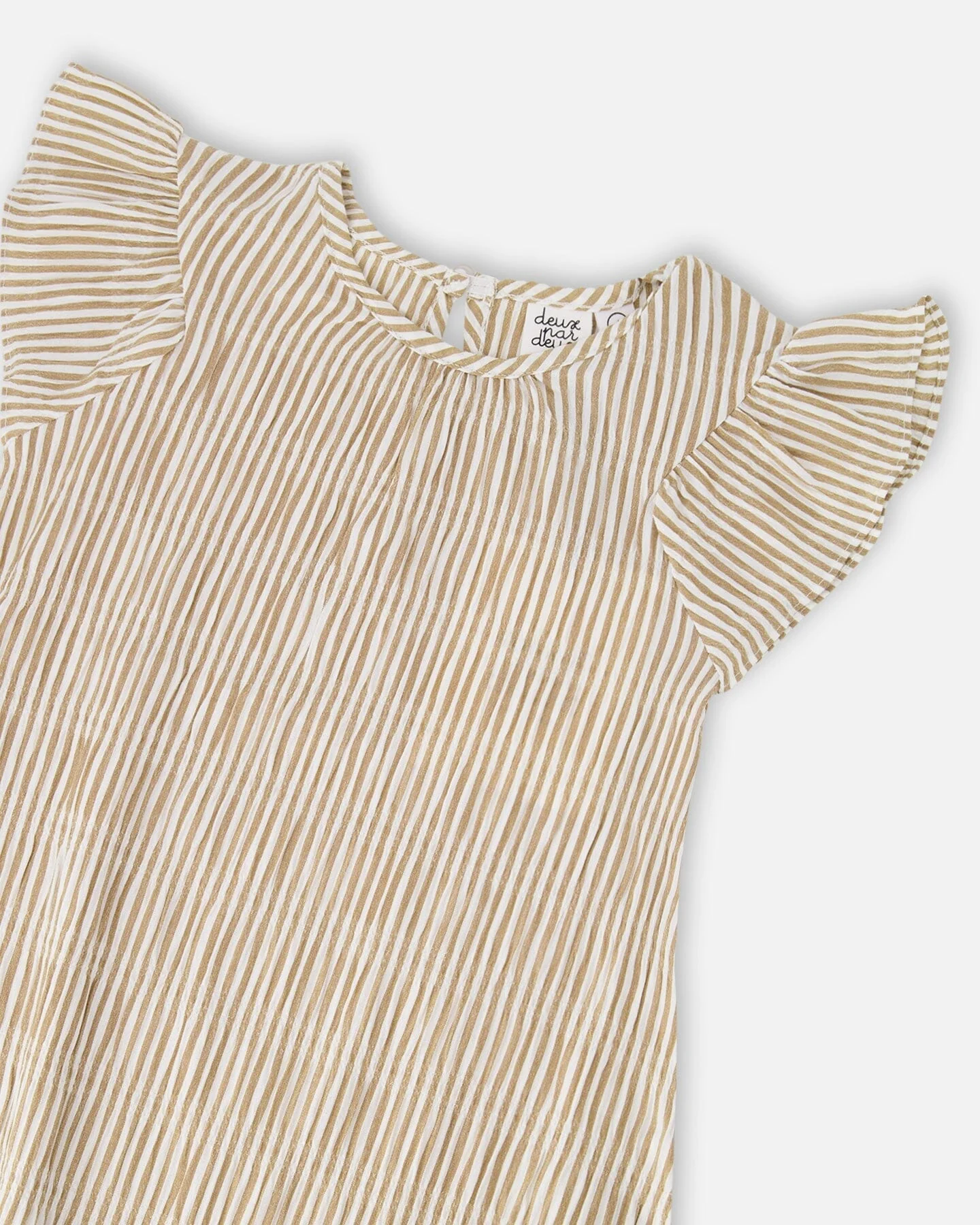 Striped Dress Off White And Sand - Image 4