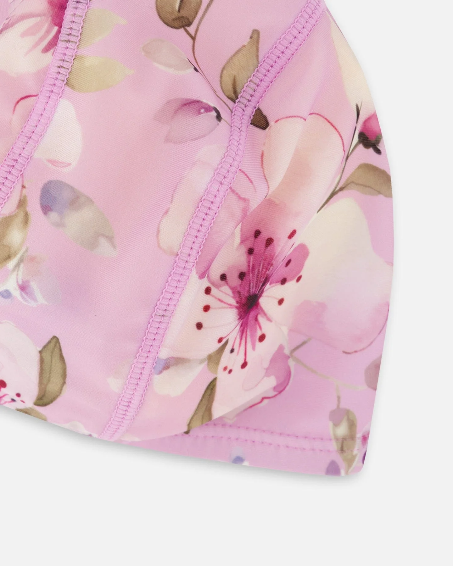 Swim Cap Purple Flower Print - Image 3