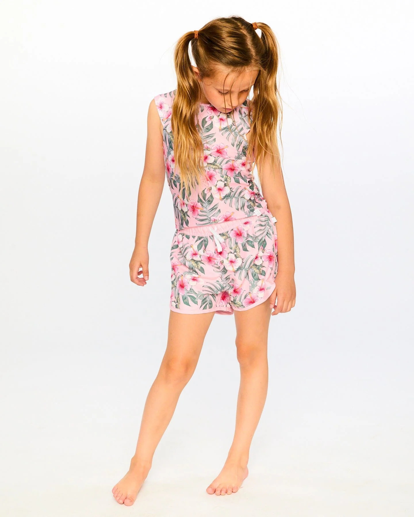 Swim Shorts Pink Hibiscus Print - Image 2