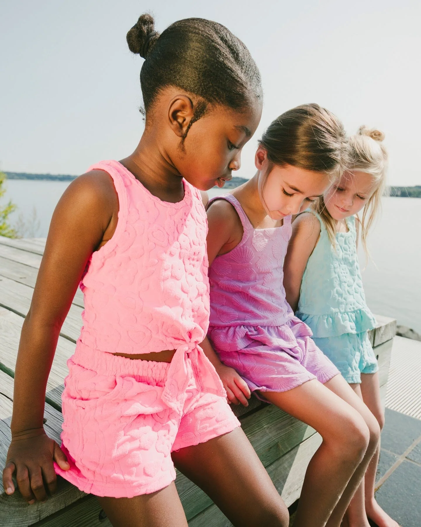 Terry Tank Top With Shorts Set Pink - Image 2