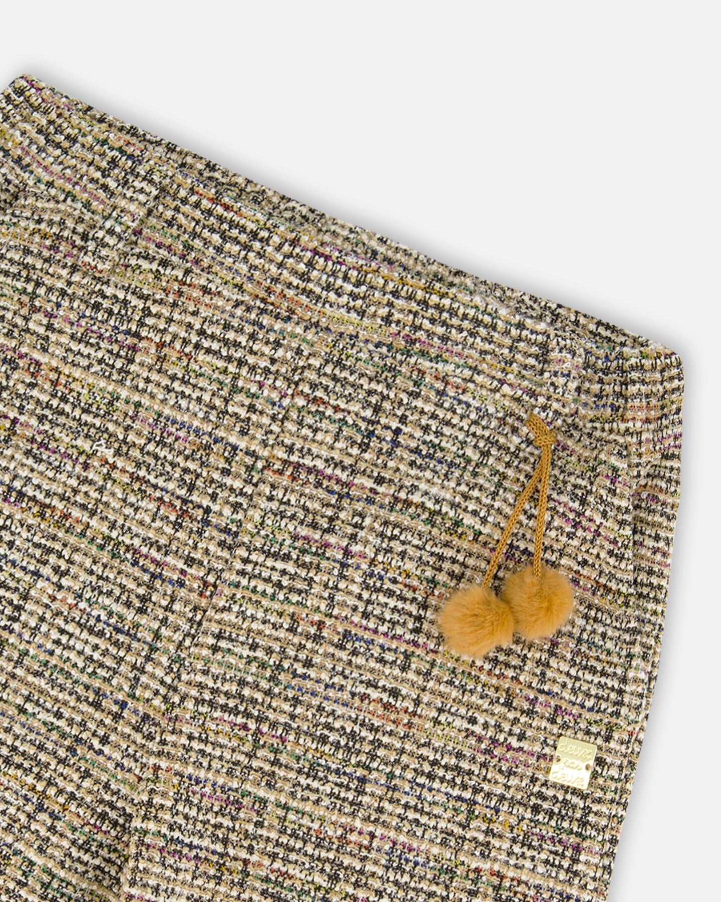 Tweed Flare Pants Beige And Black - Image 3