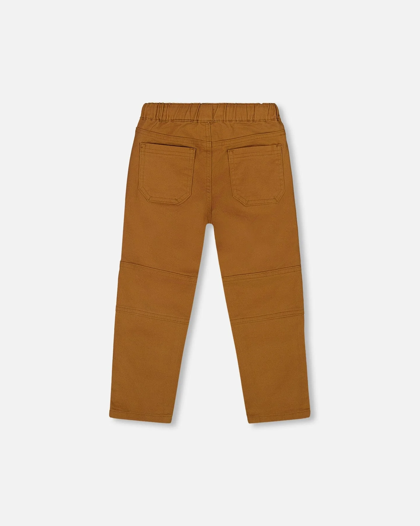 Twill Jogger Pants With Patch Pockets Brown - Image 3