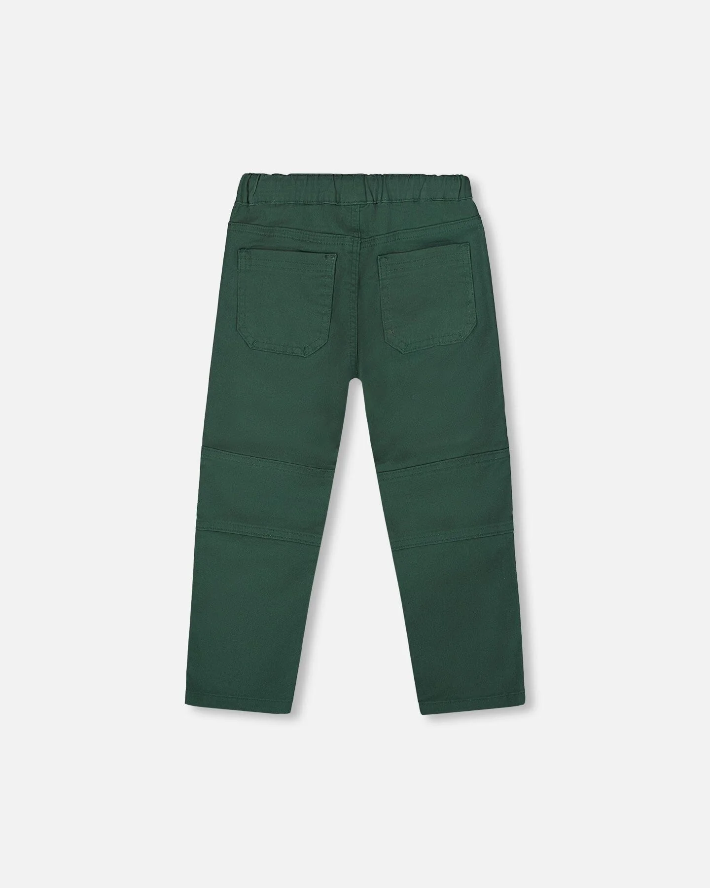 Twill Jogger Pants With Patch Pockets Forest Green - Image 4