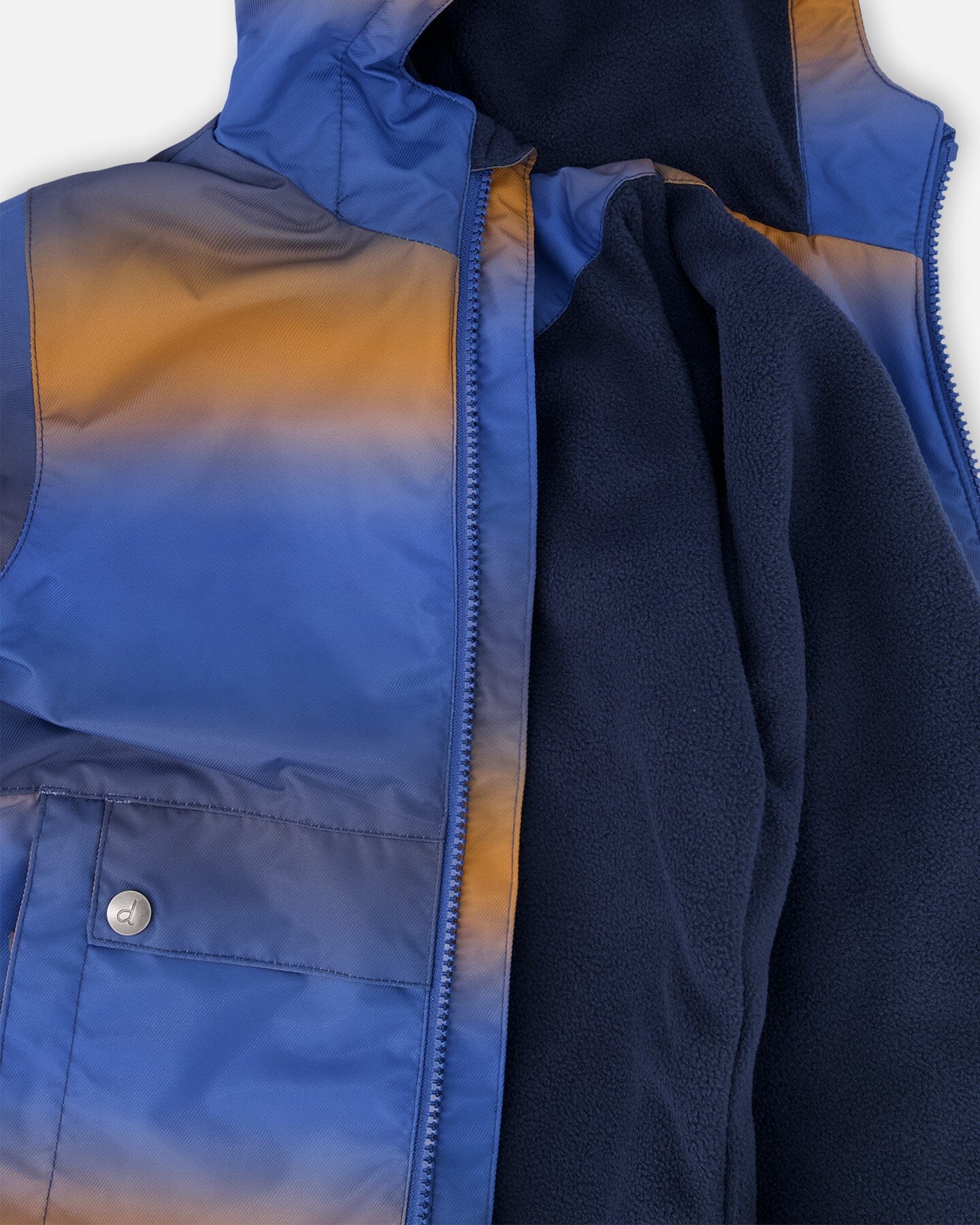 Two-Piece Mid-Season Outerwear Set Blue And Brown Gradient - Image 7