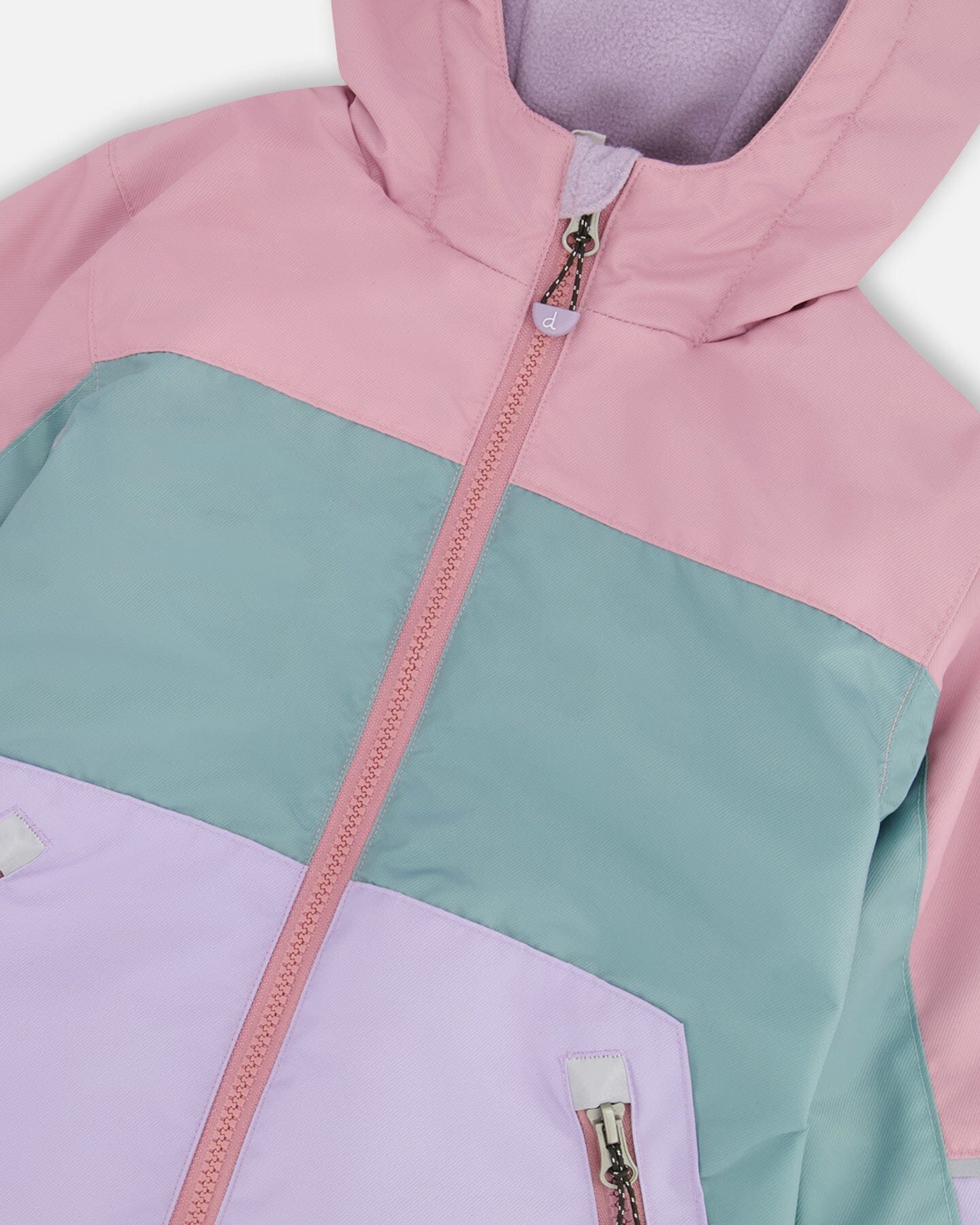 Two-Piece Mid-Season Outerwear Set Mauve Colorblock - Image 5