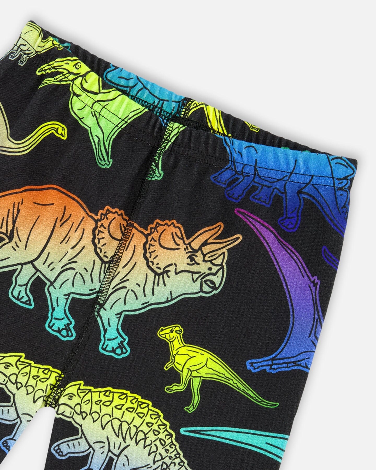 Two-Piece Organic Cotton Pajama Set Black Dinosaur Print - Image 5