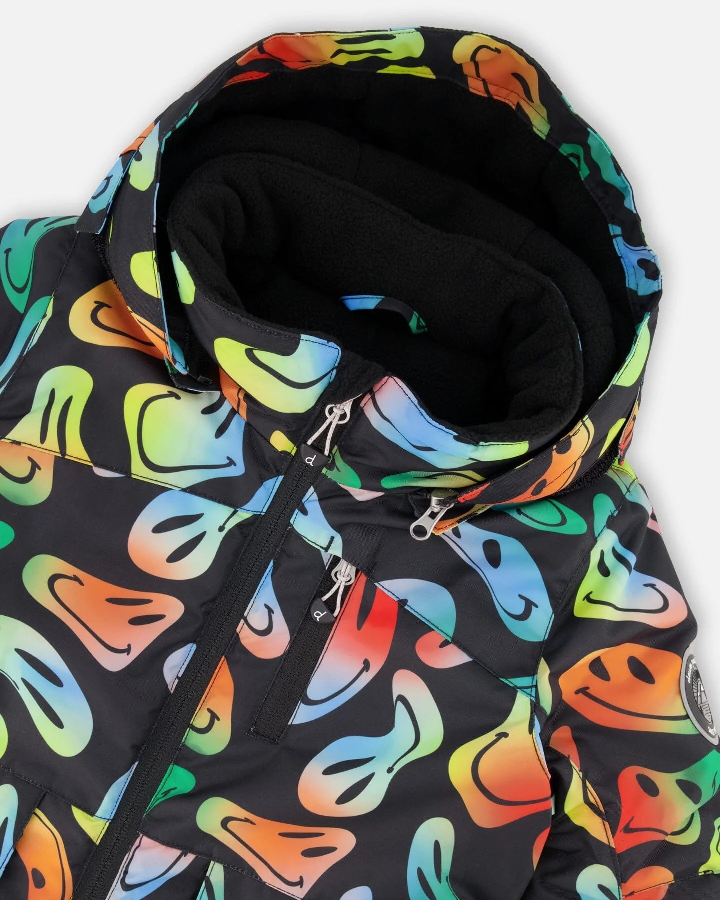 Two-Piece Play Snowsuit With Allover Print Jacket Smiley Face - Image 6
