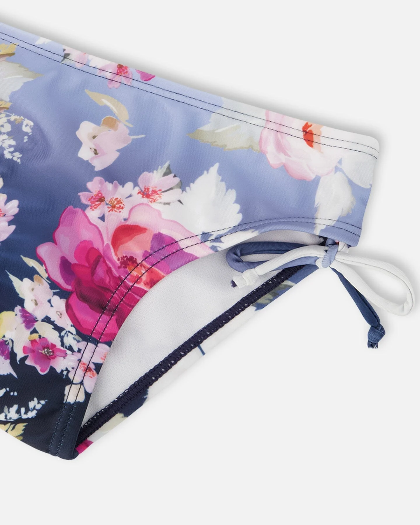 Two-Piece Swimsuit Blue Rose Print - Image 6