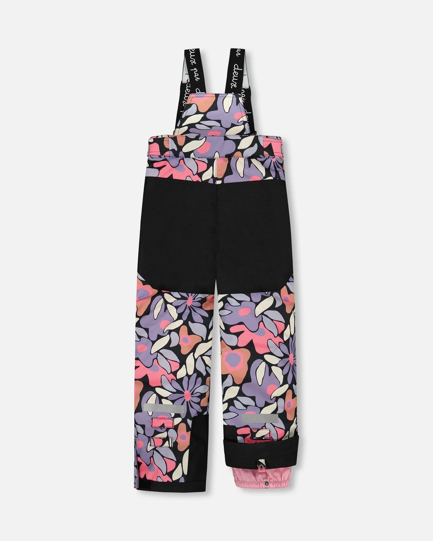 Two-Piece Teknik Snowsuit Black Retro Flower Print - Image 7