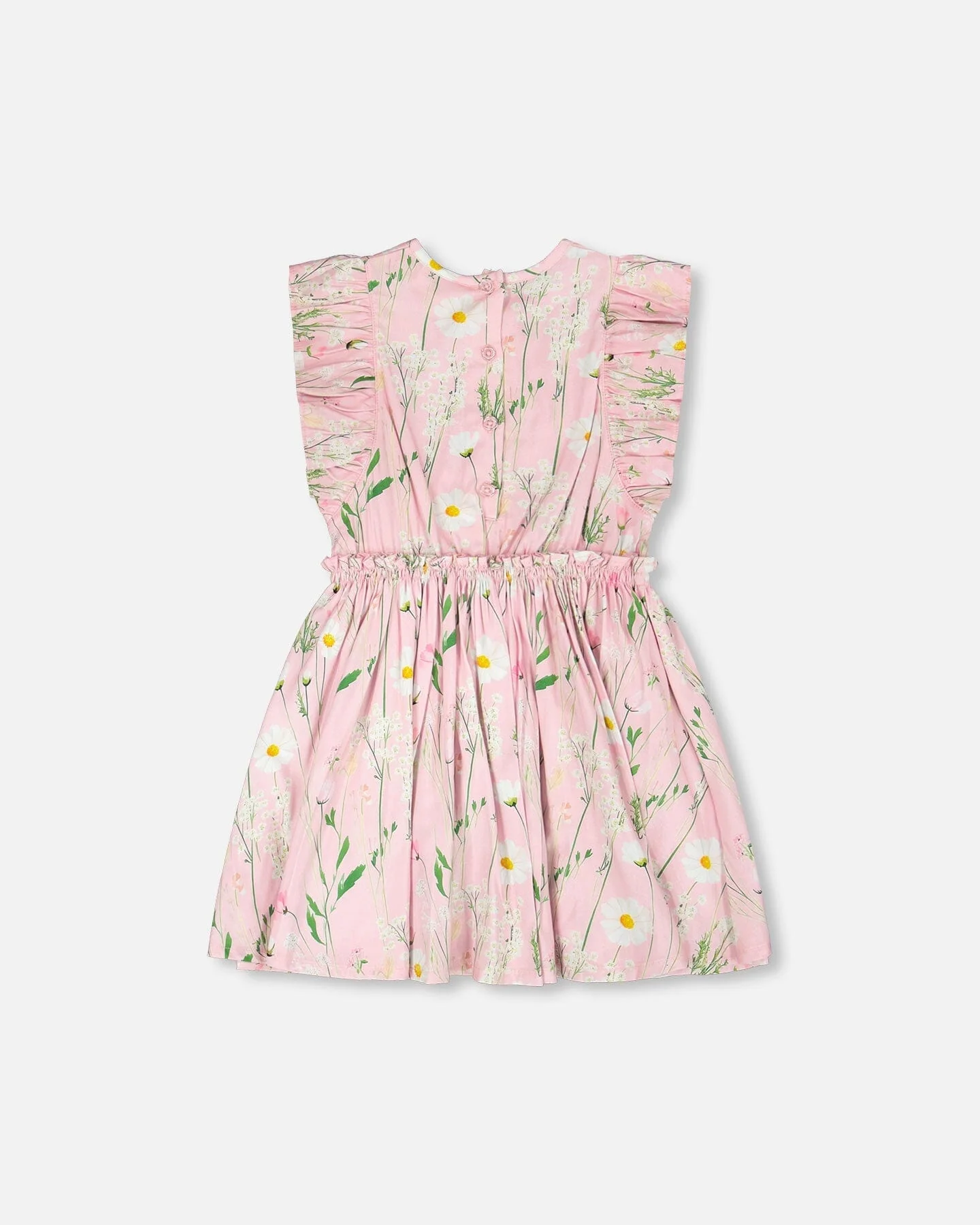 Viscose Dress Pink Printed Flowers - Image 3