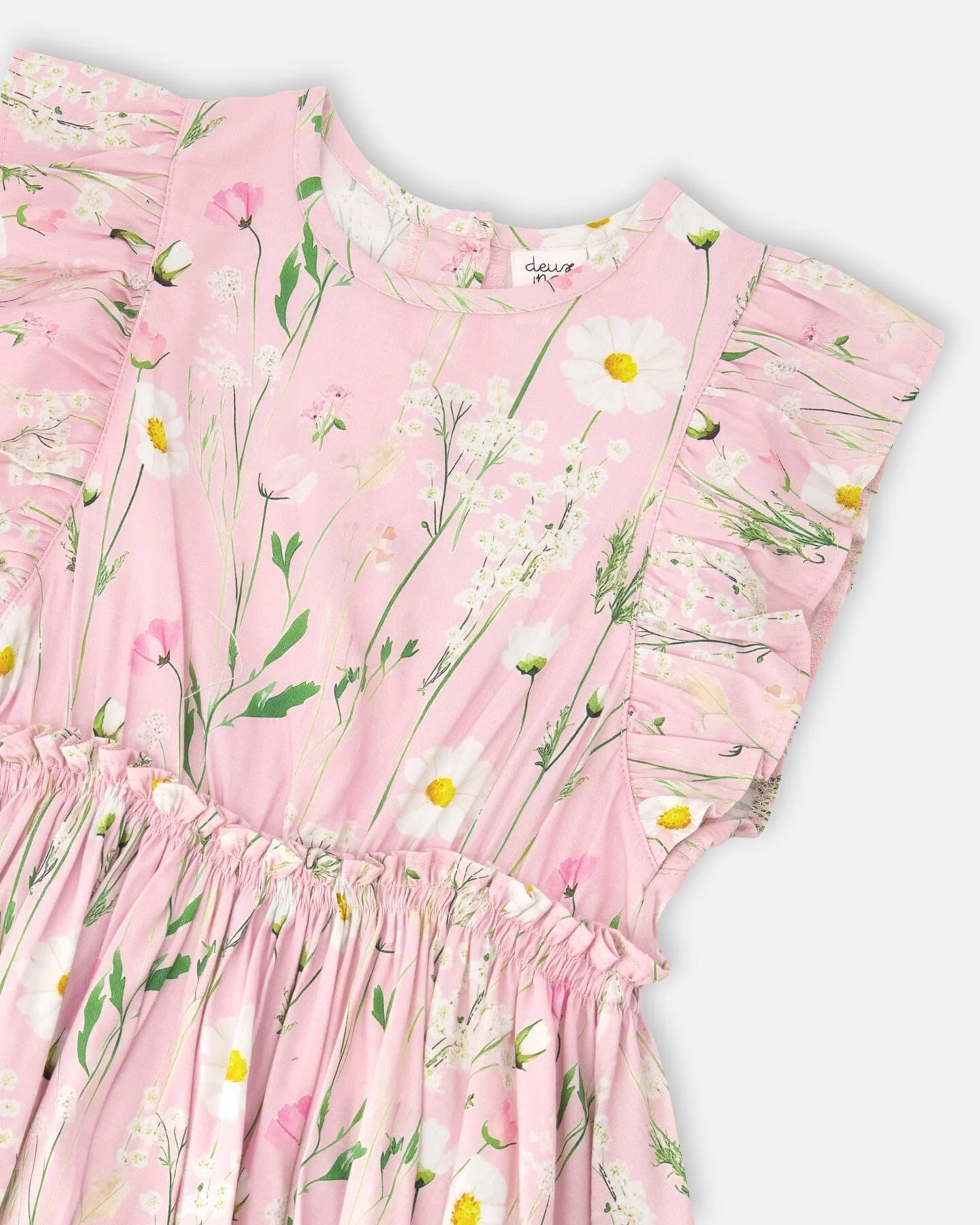 Viscose Dress Pink Printed Flowers - Image 6