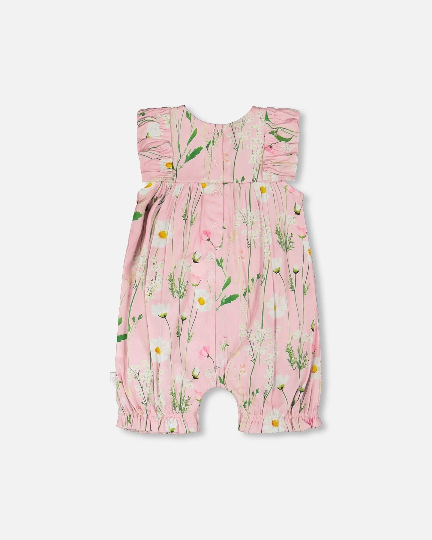 Viscose Romper Pink Printed Flowers - Image 2