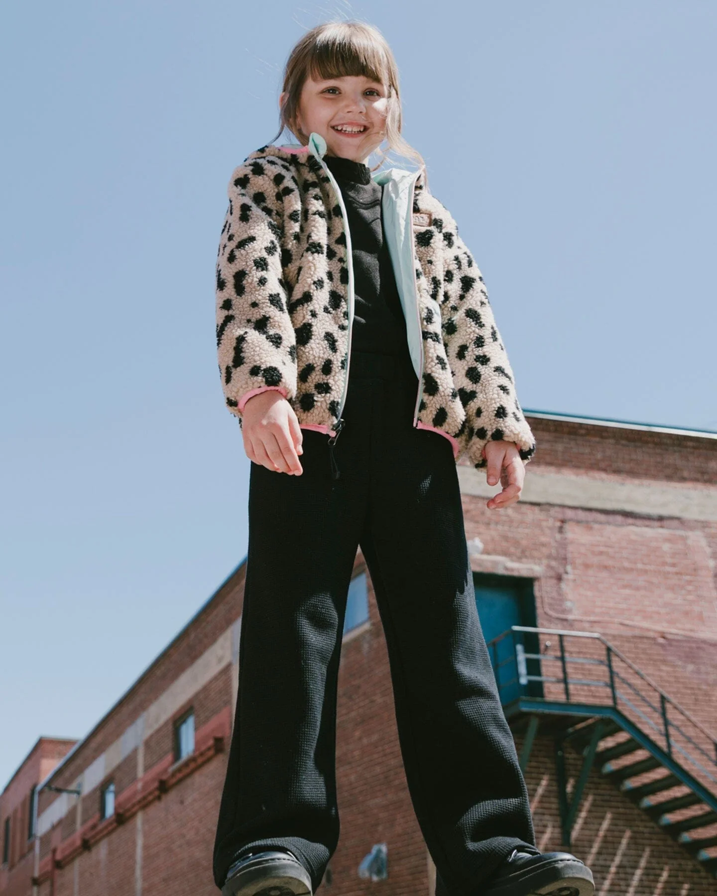 Waffle Flare Leg Pants Black - Image 2