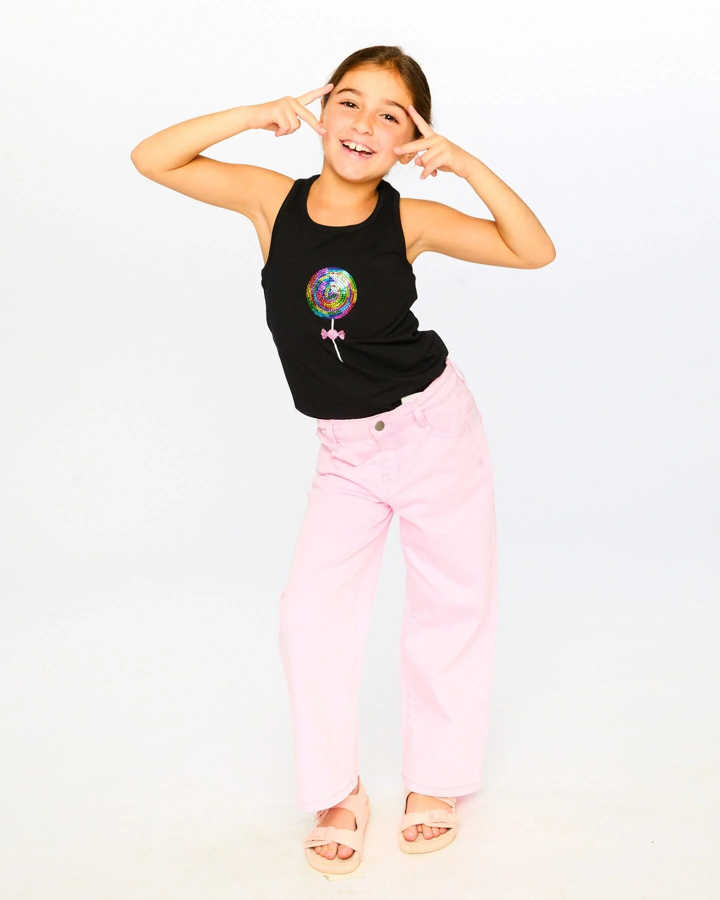 Wide Leg Jeans Pink - Image 2