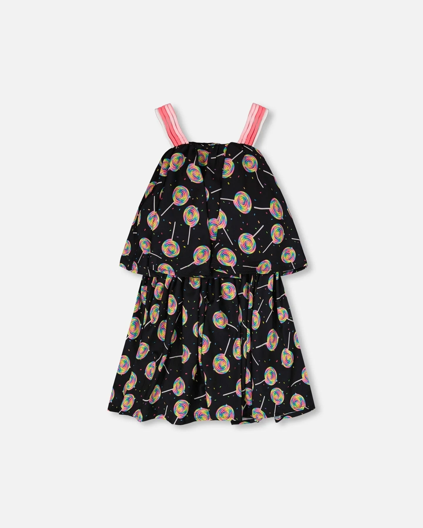 Woven Dress Black Lollipop Print - Image 3